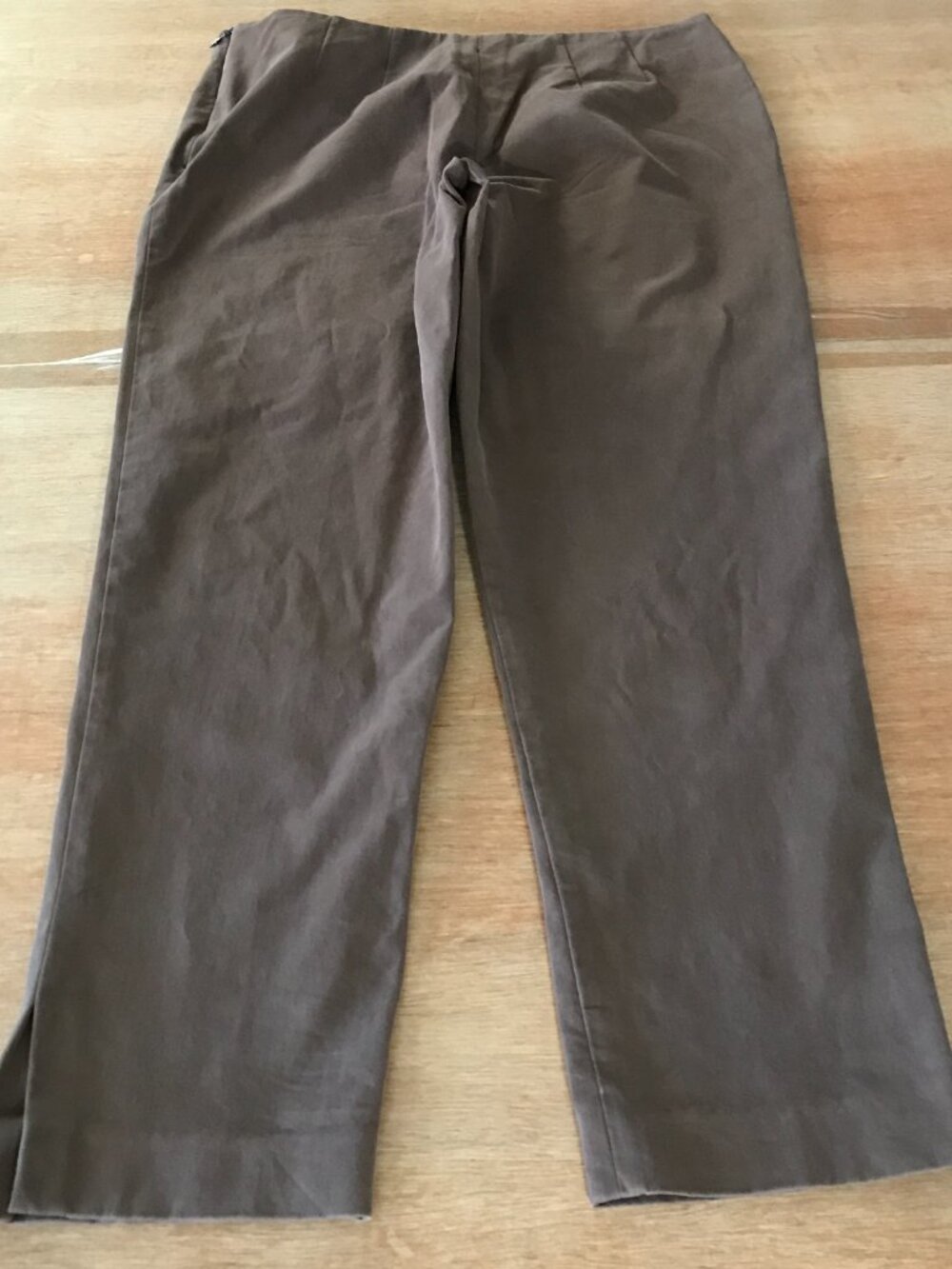 Brunello Cucinelli Crepe Slim Ankle Pants Women 10 Brown Mid Rise Stretch 19284 - Picture 2 of 13